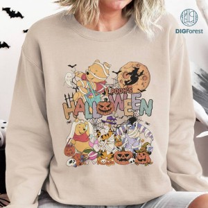 Disney Pooh and Friends Halloween Png, Pooh Bear Halloween Shirt, Disneyland Halloween, Mickey's Not So Scary Design, Spooky Season, Halloween Party