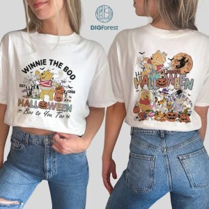 Two-sided Disney Winnie The Boo Halloween Png, Pooh Halloween Shirt, Disneyland Halloween, Mickey's Not So Scary, Spooky Season, Halloween Party, Digital Download