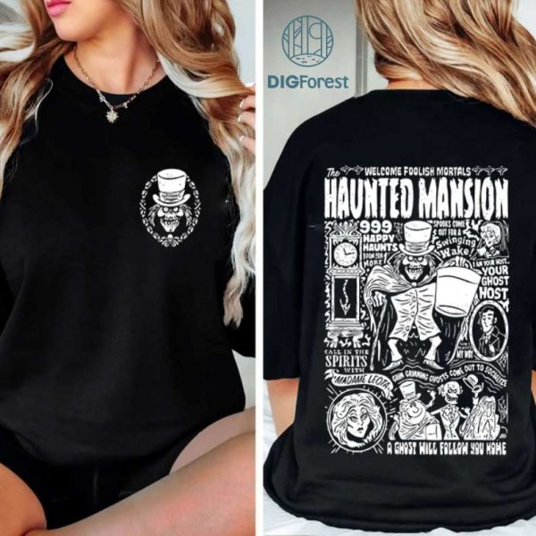 The Haunted Mansion Halloween Png, Welcome Foolish Mortals Png, Hitchhiking Ghosts Leota Halloween Shirt, Disneyland Halloween, Digital File
