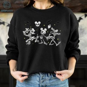 Disney Mickey Halloween Skeleton Png, Mickey's Not So Scary Halloween 2023 Shirt, Mickey Donald Goofy Halloween Png, Trick Or Treat, Digital Download