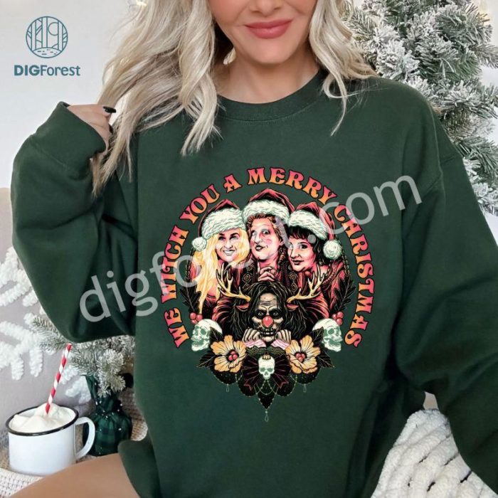 The Sanderson Sisters Christmas Shirt | Hocus Pocus Halloween Movie Shirt | Sanderson Witch Christmas Tee | Halloween Christmas Shirt | Digital File