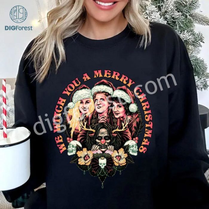 The Sanderson Sisters Christmas Shirt | Hocus Pocus Halloween Movie Shirt | Sanderson Witch Christmas Tee | Halloween Christmas Shirt | Digital File