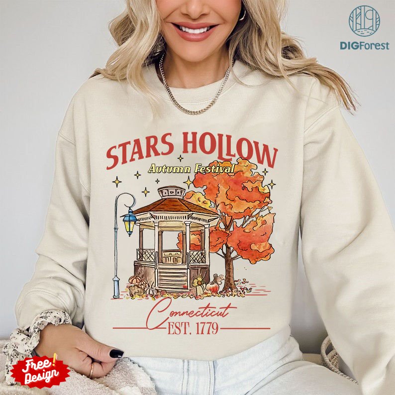 Stars Hollow Png | Stars Hollow Clipart | Connecticut Est. 1779 | Stars Hollow Sublimation Shirt | Autumn Sublimation | Png Sublimation