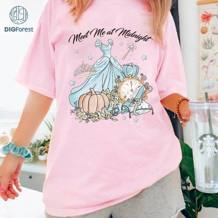 Disney Cinderella Meet Me at Midnight Taylor Png, Cinderella Midnights Album Png, Cinderella Princess Png, Disneyland Eras Tour Shirt, Sublimation Design