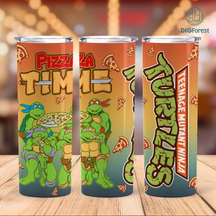 Skinny Tumbler Digital Design Png, Ninja 20 Oz Skinny Tumbler Wrap, Ninja Tumbler Tumbler Wrap PNG, Turtles Tumbler Design, TMNT Tumbler PNG