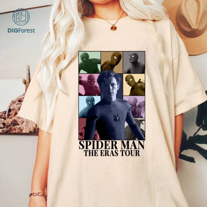 Spider Man Eras Tour Png, Tom Holland Vintage T Shirt, Tom Holland Fan Gift, Tom Holland Spider Man Png, Graphic Tees For Women Trendy, Digital Download