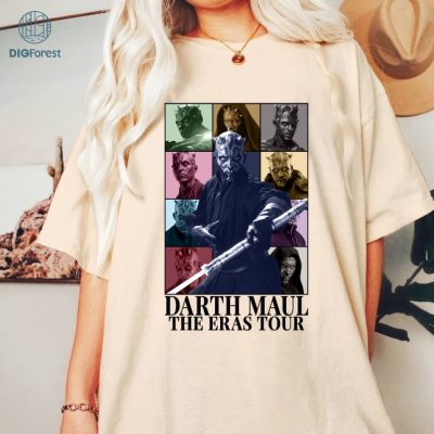 Darth Maul Eras Tour Png, Darth Maul Vintage Graphic Design, StarWars Homage TV Shirt, Graphic Tees For Women Trendy