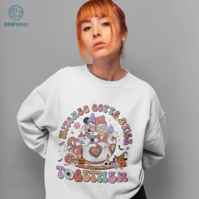 Disney Minnie Daisy Halloween Png, Witches Gotta Stick Together Shirt, Best Friends Halloween Png, Mickey's Not So Scary, Disneyland Halloween