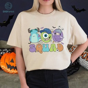 Disney Monster Inc Halloween Png, Monsters Boo Squad Halloween Shirt, Mike and Sully, Monsters University, Disneyland Halloween, Spooky Season, Digital Download