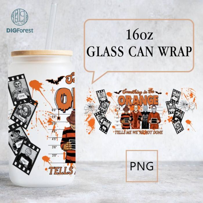 halloween friends, horror killers, friends halloween, killer glass can, glass can 16oz, something in the, orange song png, freddy halloween, horror tumbler, horror movie png, scream movie, scary glass can, 16oz