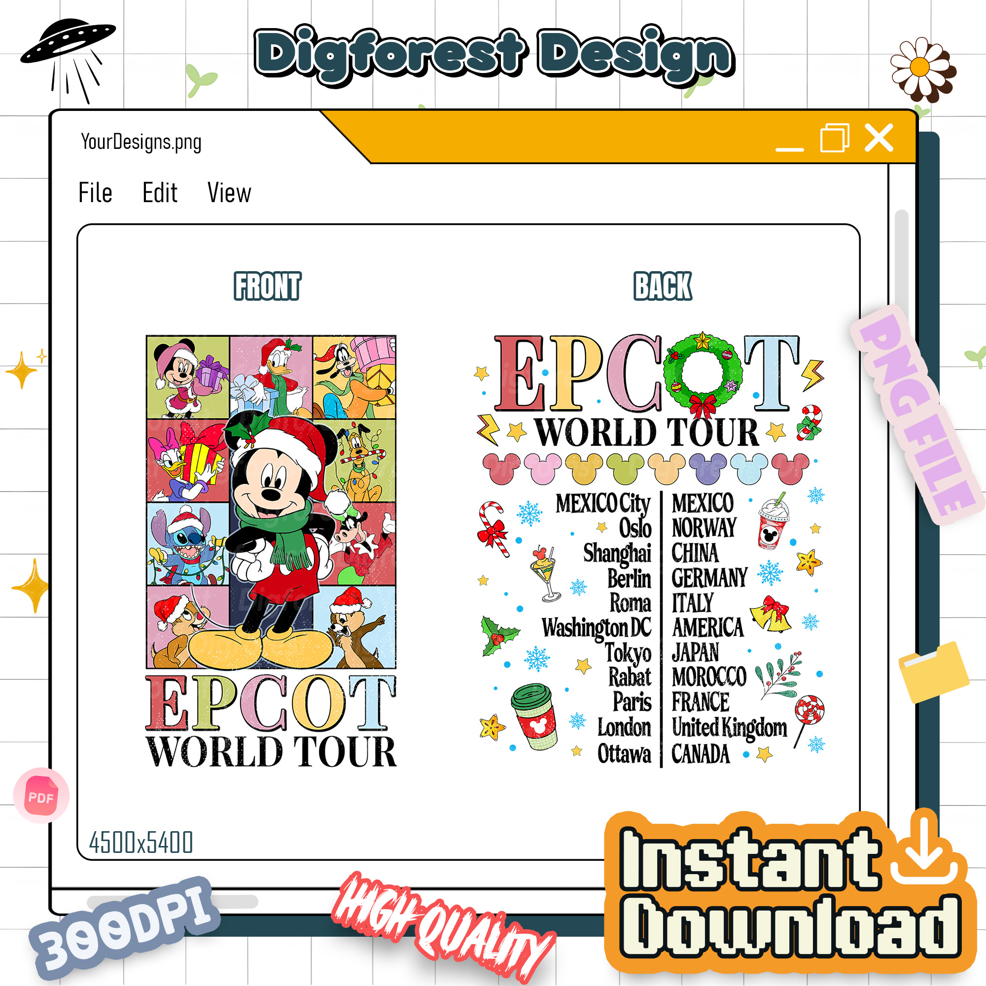 Disney Mickey Epcot World Tour Shirt - Mickey & Friends Eras Tour Sweatshirt, Disneyland Christmas Shirt Disney Mickey Epcot World Tour Shirt - Mickey & Friends Eras Tour Sweatshirt, Disneyland Christmas Shirt