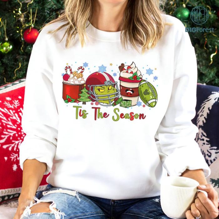 Grinch Tis The Season Png | Fall Png | Football Sublimation Design | Christmas Shirt | 'Tis The Season Christmas Png | Digital Download