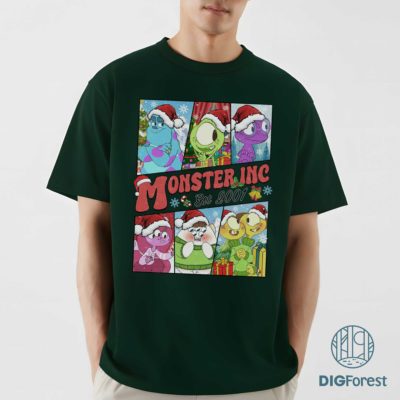 Monsters Inc Mike & Santa Sully Christmas Light PNG – Merry Xmas Family PNG Digital Download