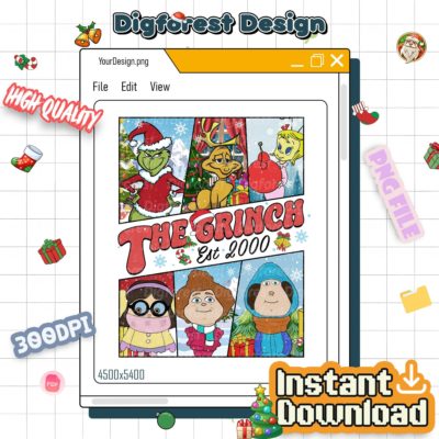 Grinch Christmas PNG – Merry Grinchmas Shirt, Xmas Party Design, Grinchmas Family Digital Download