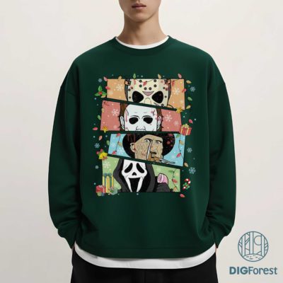 Horror Characters Christmas PNG – Horror Movie Xmas 2025 PNG, Killers, Scary Holiday Gifts