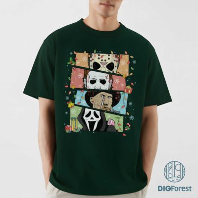 Horror Characters Christmas PNG – Horror Movie Xmas 2025 PNG, Killers, Scary Holiday Gifts