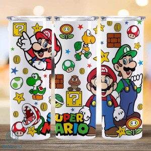 Mario Tumbler Png Wrap | 20Oz Skinny Straight | Cartoon Tumbler Wrap Png | Game Tumbler Designs | Digital Print | Super Mario Tumbler Png