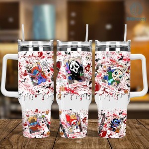 Movies Characters 40oz Tumbler Wrap Png | Horror Characters 2 pieces 40oz Tumbler Png | Horror Halloween Tumbler 40oz Png Sublimation Designs