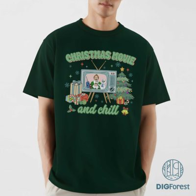 Elf Christmas Movie & Chill PNG – Buddy the Elf Family Shirt, William Hobbs Xmas Movie Digital Download