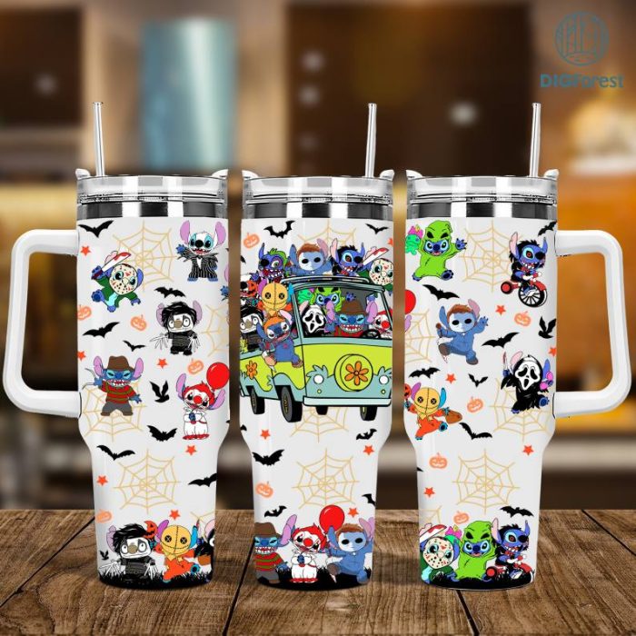 Disney Cartoon Characters 40oz Tumbler Wrap Png | Cartoon 2 pieces 40 oz Tumbler Png | Halloween Cartoon Tumbler 40oz Png Sublimation Designs