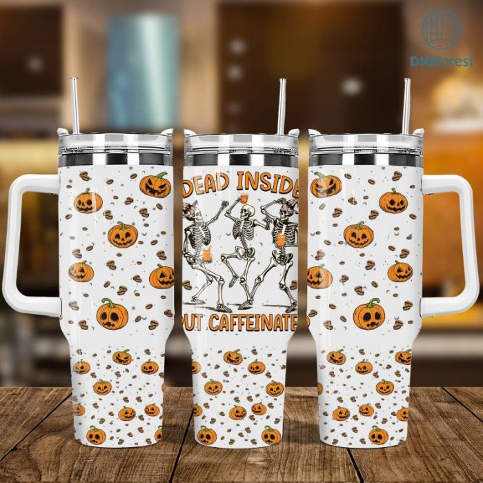 Dancing Skeleton Halloween 40oz Tumbler Png, Skeleton Halloween 40 oz Tumbler Wrap, 40 oz Tumbler Png Sublimation