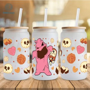 Oogie Boogie Conchita Ghost 16oz Wrap Design, Cafecito Y chisme 16oz, Spooky Conchas 16oz Libbey Glass Can, Mexican Pan Dulce Ghost PNG, Pan Dulce,Conchas Mexicanas