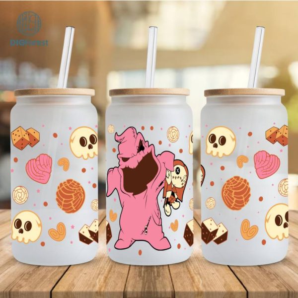 Oogie Boogie Conchita Ghost 16oz Wrap Design, Cafecito Y chisme 16oz, Spooky Conchas 16oz Libbey Glass Can, Mexican Pan Dulce Ghost PNG, Pan Dulce,Conchas Mexicanas