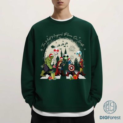 Avengers Christmas PNG – Disneyland Xmas, Superhero PNG with Captain America & Spiderman Design