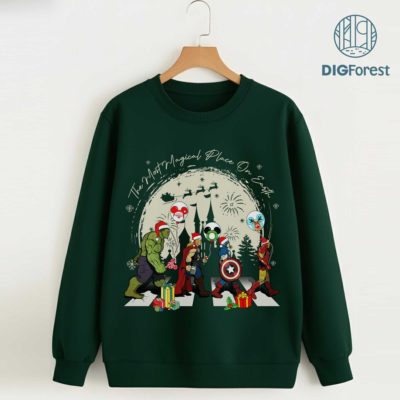 Avengers Christmas PNG – Disneyland Xmas, Superhero PNG with Captain America & Spiderman Design