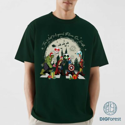 Avengers Christmas PNG – Disneyland Xmas, Superhero PNG with Captain America & Spiderman Design