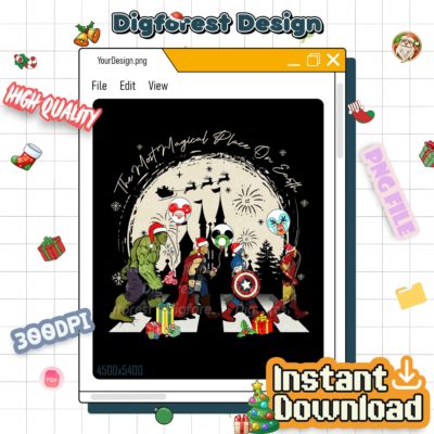 Avengers Christmas PNG – Disneyland Xmas, Superhero PNG with Captain America & Spiderman Design