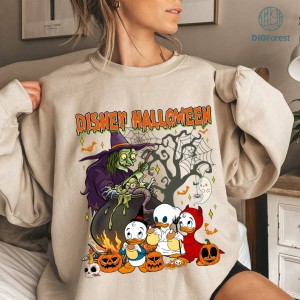 Disney Huey Dewey Louie Halloween Png, Trick Or Treat Png, Kids Disneyland Gift Shirt, Woman Halloween Png, Halloween Boo Png, Vintage Huey Dewey Louie