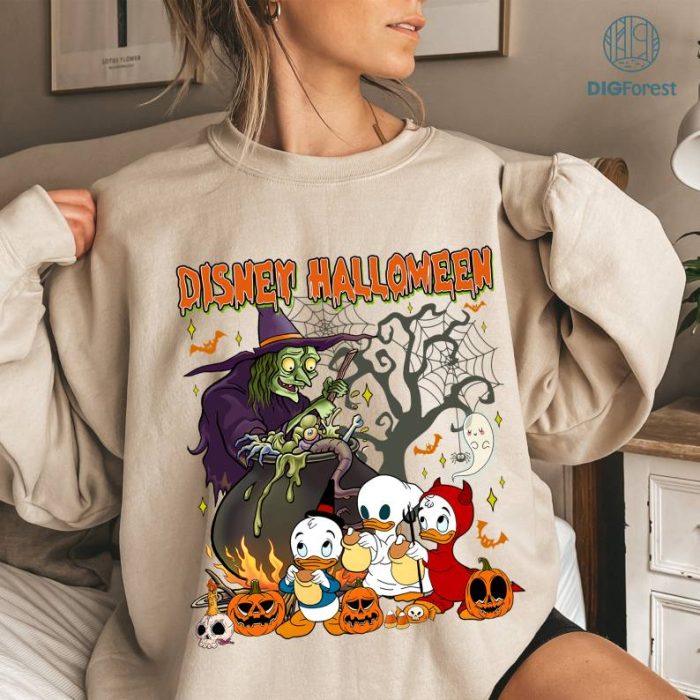 Disney Huey Dewey Louie Halloween Png, Trick Or Treat Png, Kids Disneyland Gift Shirt, Woman Halloween Png, Halloween Boo Png, Vintage Huey Dewey Louie