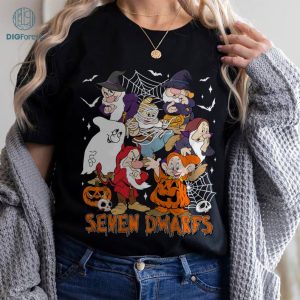 Disney 7 Dwarf Inspired Shirts & Friends Adult | Seven Dwarfs Halloween Png | 7 Dwarfs Shirt | Snow White Shirt | Halloween Party Png | Digital Download