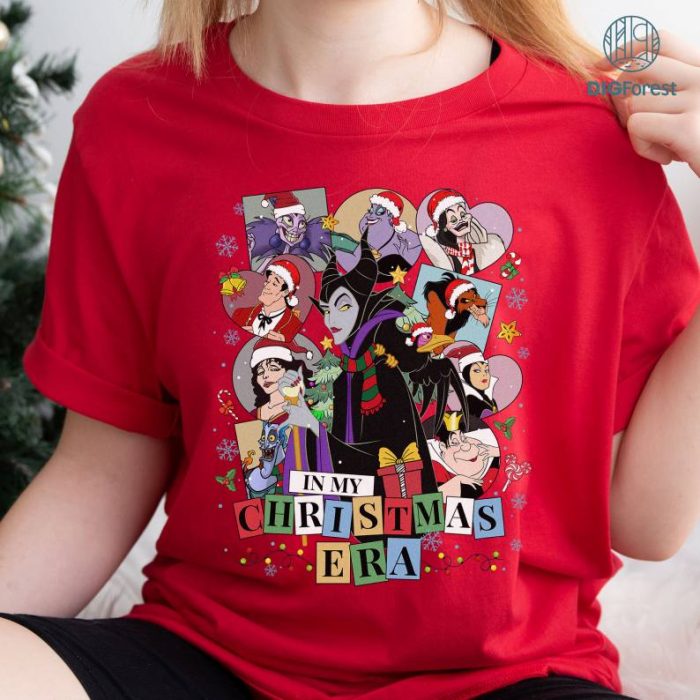 Disney Maleficent Christmas Era Png | Retro Maleficent Png | Villain Sleeping Beauty Shirt | Disneyland Christmas Png | Disneyland Family Trip 2023