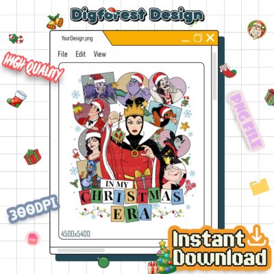 Disneyland Evil Queen Christmas Era PNG – Snow White Villain Party PNG, Xmas Squad Matching Design
