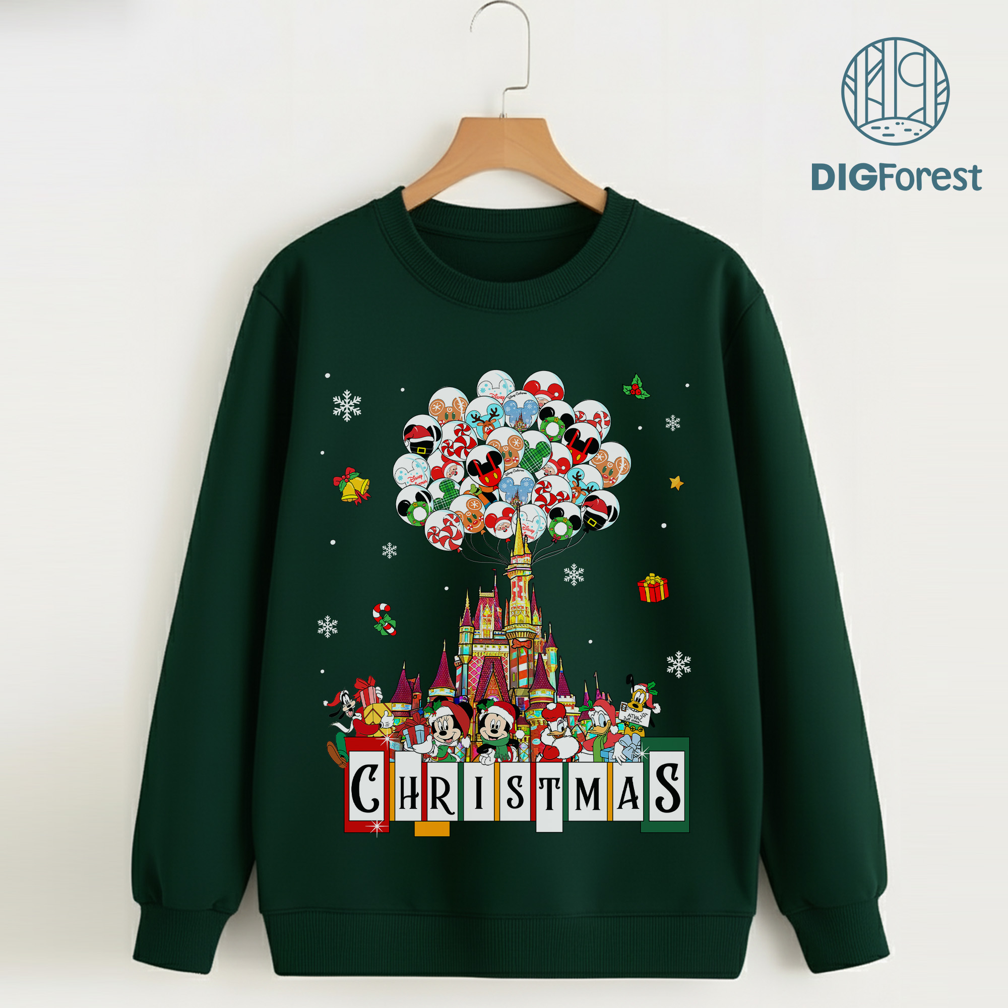 Retro Disney Mickey Mouse Christmas Shirt - Mickey Squad Sweatshirt, Holiday Balloons Design Retro Disney Mickey Mouse Christmas Shirt - Mickey Squad Sweatshirt, Holiday Balloons Design