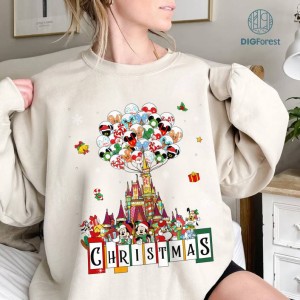 Retro Disney Mickey Mouse Christmas Png | Mickey Squad Png | Mickey And Friends Christmas Sublimation Shirt | Christmas Balloons Png | Digital Download