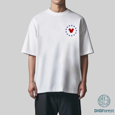 4th of July Mickey Shirt - American Flag 13 Colonies Patriotic Mouse Tee | Family Vacation Independence Day Shirt
