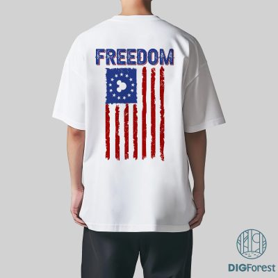 4th of July Mickey Shirt - American Flag 13 Colonies Patriotic Mouse Tee | Family Vacation Independence Day Shirt