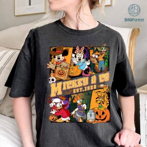 Disney Mickey And Co 1928 Halloween PNG, Mickey And Friends Halloween Sublimation, Mickeys Not So Scary Halloween, Trick Or Treat, Instant Download