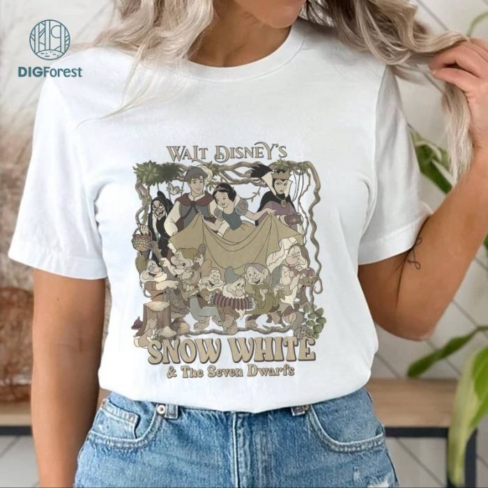 Disney Snow White & The Seven Dwarfs PNG Sublimation Designs, Snow White Princess Shirt, Family Trip Shirts, Disneyworld, WDW Trip, Disneyland