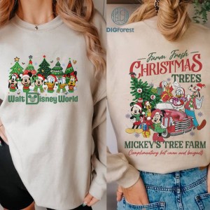 Disney Mickey and Friends Christmas Png, Farm Fresh Christmas Trees Png, Mickey's Tree Farm Shirt, Walt Disneyworld Png, Disneyland Christmas , Digital File