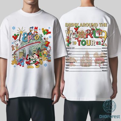 Disney Epcot Drinking Around The World PNG - Disneyland Drinking Team PNG, Merry Christmas PNG