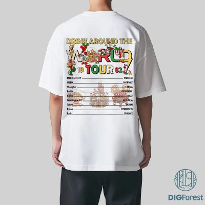 Disney Epcot Drinking Around The World PNG - Disneyland Drinking Team PNG, Merry Christmas PNG