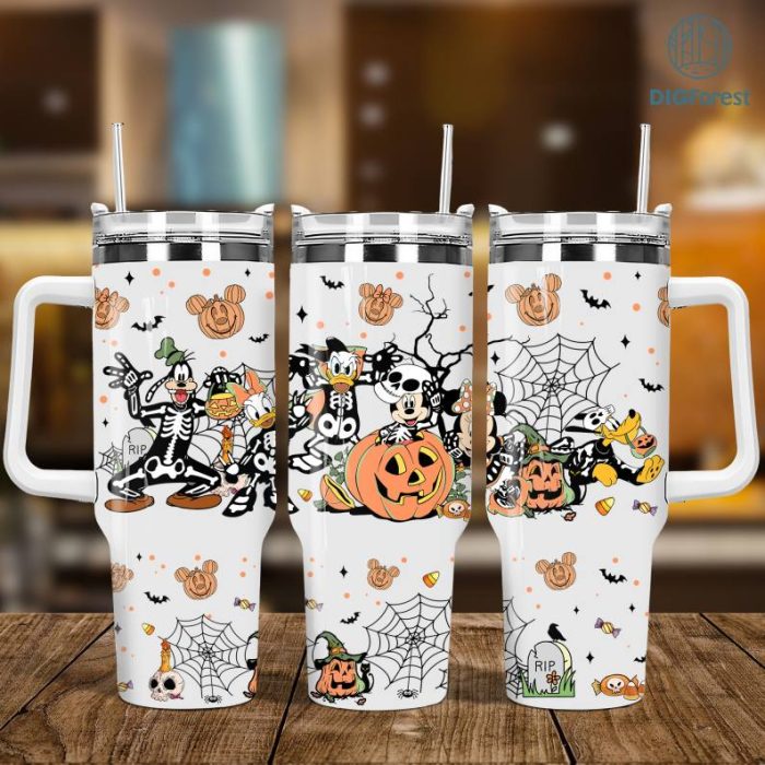 Disney Cartoon Characters 40oz Tumbler Wrap Png, Cartoon 2 pieces 40oz Tumbler Png, Halloween Cartoon Tumbler 40oz Png, Sublimation Designs