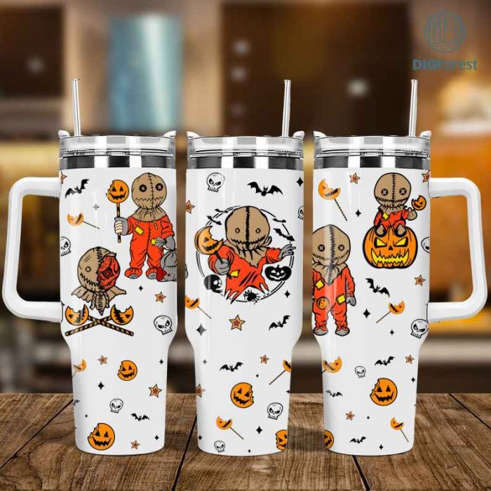 Movies Characters 40oz Tumbler Wrap Png, Horror Characters 2 pieces 40 oz Tumbler Png, Horror Halloween Tumbler 40oz Png Sublimation Designs