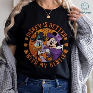 Disney Halloween Minnie Daisy PNG, Halloween Girl Trip Sublimation Designs, Life Is Better With My Bestie, Disneyland Trip, WDW Bestie Trip