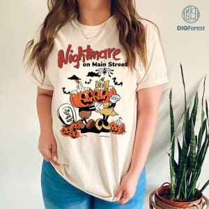 Disney Mickey Nightmare on Mainstreet PNG | Disneyland Halloween Pumpkin PNG | Trick or Treat | Disneyland Family Trip | Halloween Party Shirt