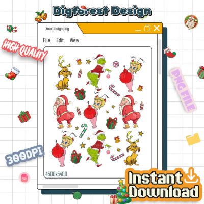 Grinchmas Vibes PNG – “That’s It I’m Not Going” Christmas Matching PNG, Grinch Lover Gift